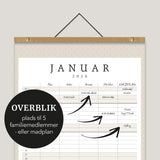 Familie kalender 2026 m/egeramme