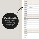 Familie kalender 2026 m/egeramme